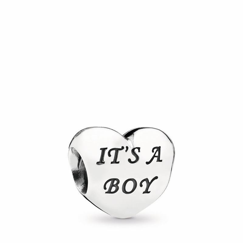 Pandora Baby Boy Charm Ireland - Sterling Silver/Blue/Cubic Zirconia - 347156QGK